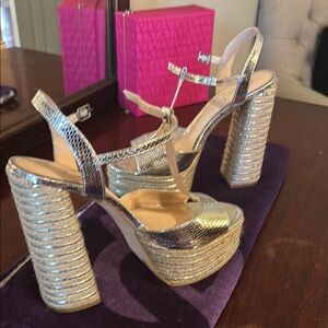 Jessica Simpson Metallic Platform Sandals